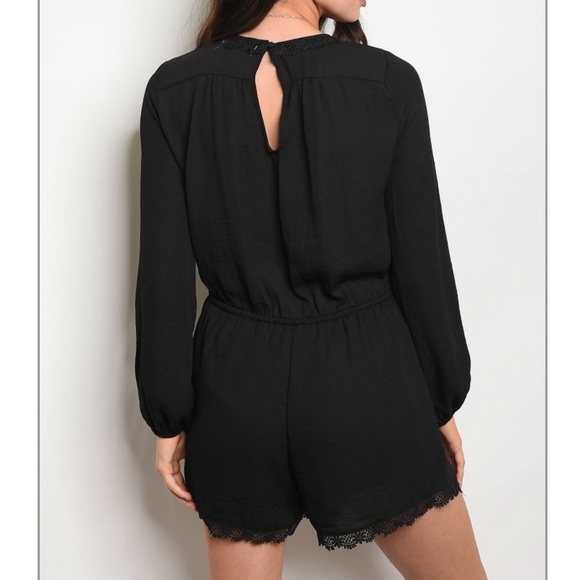 Fun & Flirty Black Romper - Picture 2 of 2